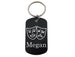 Drama Comedy & Tragedy Masks Image Aluminum Tag Keychain with Custom Engraved Name , For Theater Student or Teacher Gift