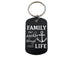 Family Our Anchor Through Life Saying Engraved Aluminum Tag Keychain
