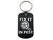 Fix It In Post with Video Film Reel Image Aluminum Tag Keychain, For Videography Student or Teacher Gift