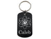 Atom Image Engraved Aluminum Tag Keychain with Custom Name, For Scientist Student or Teacher Gift