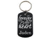 Custom Engraved Forever in My Heart Keychain with Baby Feet & Heart Image Engraved Aluminum Tag, Baby Memorial Keychain by Jewelry Everyday