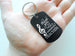 Music Teacher Appreciation Gift • Black Anodized Aluminum Tag Keychain Engraved with "Thank You for Being a Wonderful Teacher" by JewelryEveryday