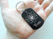 Atom Image Engraved Aluminum Tag Keychain with Custom Name, For Scientist Student or Teacher Gift
