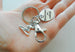 Personalized Skiing Keychain with Skier Charm, Custom Engraved Steel Disc & Swivel Clasp, Gift for Students or Instructors