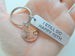 Aluminum Keychain Custom Engraved with & Penny with Heart Around the Year
