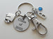 Custom Graduation Class of 2025 Disc Keychain with Graduation Cap Charm, Personalized Graduate Keychain, Gift for Graduate