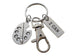 Art Palette Charm Keychain with "I Can" Tag Charm & Swivel Clasp