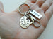 Art Palette Charm Keychain with Custom Engraved Tag Charm & Swivel Clasp, Personalized Gift by Jewelry Everyday