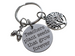 Teacher Appreciation Gifts • Small Tree & Seeds Keychain with Saying Disc "Teachers plant seeds that grow forever" by JewelryEveryday