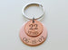 Custom Engraved Copper Disc Keychain with Penny, 7 Year, 22 Year or Other Year Anniversary Gift Keychain Personalized