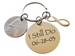 Custom Engraved Brass Disc Keychain with Nickel & Brass Infinity Charm, 21 Year Anniversary Gift, Personalized Key Chain