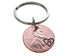 Penny Keychain with Engraved "26" and Heart, Lucky Penny Anniversary Key Chain