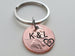 Penny Keychain with Engraved "26" and Heart, Lucky Penny Anniversary Key Chain