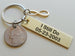 Custom Engraved Brass Keychain with Nickel & Brass Infinity Charm, 21 Year Anniversary Gift, Personalized Keychain