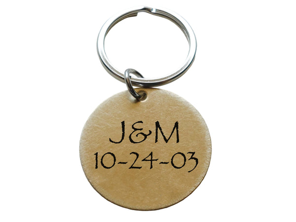 Anniversary Gift • Custom Engraved Disc Keychain by Jewelry Everyday