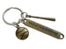 Bronze Baseball Bat, Ball, and Enjoy the Journey Tag Keychain, Softball or Baseball Team Player Key Chain