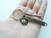 Bronze Baseball Bat, Ball, and Enjoy the Journey Tag Keychain, Softball or Baseball Team Player Key Chain