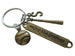 Bronze Baseball Bat, Ball, and Enjoy the Journey Tag Keychain, Softball or Baseball Team Player Key Chain