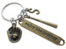 Bronze Baseball Glove, Ball, and Enjoy the Journey Tag Keychain, Softball or Baseball Team Player Key Chain