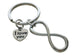 "I Love You" Heart Charm with Infinity Symbol Charm Keychain - You and Me for Infinity
