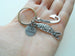 Gone Fishing Fishing Keychain with Fish Charm, Hook Charm