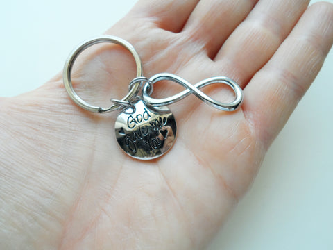 Infinity Charm Keychain with God Gave Me You Disc