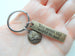 Bronze World Globe Charm Keychain with Tag Engraved "You Mean The World To Me" by Jewelry Everyday
