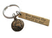 Bronze World Globe Charm Keychain with Tag Engraved "You Mean The World To Me" by Jewelry Everyday