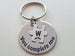 Puzzle Charm Keychain With Custom Engraved Stainless Steel Disc, Couples Keychain by Jewelry Everyday