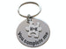Puzzle Charm Keychain With Custom Engraved Stainless Steel Disc, Couples Keychain