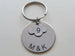 Cloud 9 Keychain with Custom Engraved Disc, Couples Keychain
