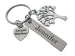 Employee Appreciation Gifts • Tree Charm, Social Worker Heart & Custom Engraved Tag Keychain by JewelryEveryday