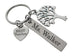 Teacher Appreciation Gift • Tree Charm, Best Teacher Heart & Custom Engraved Tag Keychain by JewelryEveryday