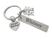 Employee Appreciation Gifts • Kids Charm, Social Worker Heart & Custom Engraved Tag Keychain by JewelryEveryday
