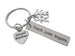 Employee Appreciation Gifts • Globe Charm, Social Worker Heart & "Teach. Love. Inspire." Engraved Tag Keychain by JewelryEveryday