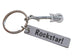 Electric Guitar Keychain with Stainless Steel Tag Keychain Custom Engraved