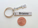 Electric Guitar Keychain with Stainless Steel Tag Keychain Custom Engraved