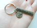 Bronze Pinky Promise Charm Keychain with "My One & Only" Engraved Tag, Couples Keychain