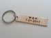 8 Year Anniversary Gift - Bronze Tag Keychain Engraved with "8 Years & Counting" by Jewelry Everyday