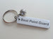 Basketball Charm Keychain with Custom Engraved Aluminum Tag For Graduate, School Team Player or Coach Gift