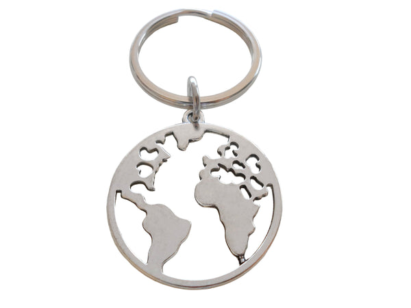 Cutout World Globe Keychain - You Mean The World To Me