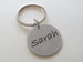 Custom Sun Face Charm Keychain with Option to Add Backside Engraving, Couples Anniversary Keychain or Best Friend Keychain