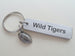 Football Charm Keychain with Custom Engraved Aluminum, Personalized Name For Team Player or Coach