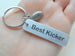 Football Charm Keychain with Custom Engraved Aluminum, Personalized Name For Team Player or Coach