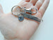 Swimmer Charm Keychain with Swimmer Disc Charm, Enjoy the Journey Tag, Swivel Clasp & Custom Initial Charm; Swim Team or Coach Keychain by JewelryEveryday