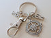 Good Luck on the Path Ahead of You Compass Charm Keychain with 2025 Charm & Clasp, Graduation Gift Keychain
