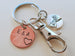 Anniversary Gift | Personalized Penny Keychain & Pinky Promise Charm