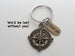 Employee Appreciation Gift - "Thank You" Tag & Bronze Compass Keychain with "We'd be lost with out you!" Card by Jewelry Everyday
