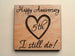 5 Year Anniversary Wood Magnet, Happy Anniversary I Still Do with 5th Heart Image Engraved by JewelryEveryday