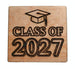 Class of 2027 Wood Magnet, For Graduation Gift